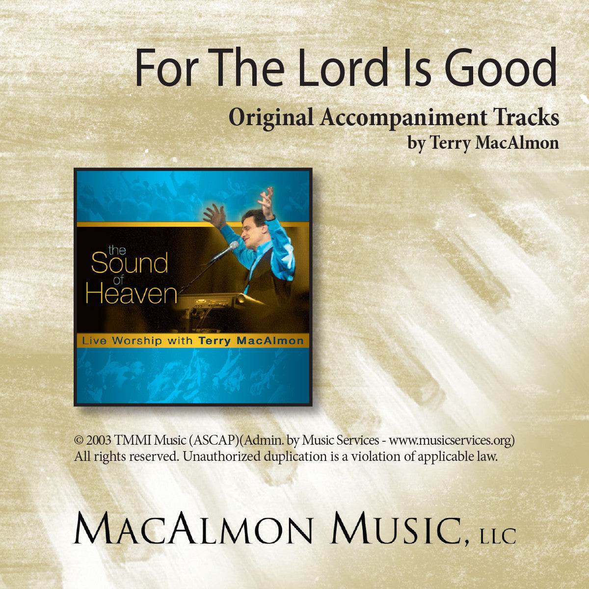 'For The Lord Is Good' - Terry MacAlmon (MP3 Accompaniment Track)